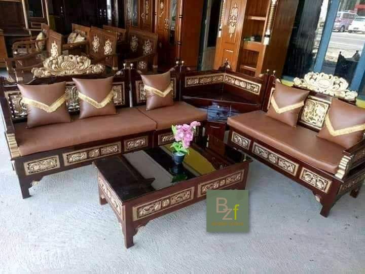 Kursi Sudut Kayu Jati Ukir Mewah Jepara